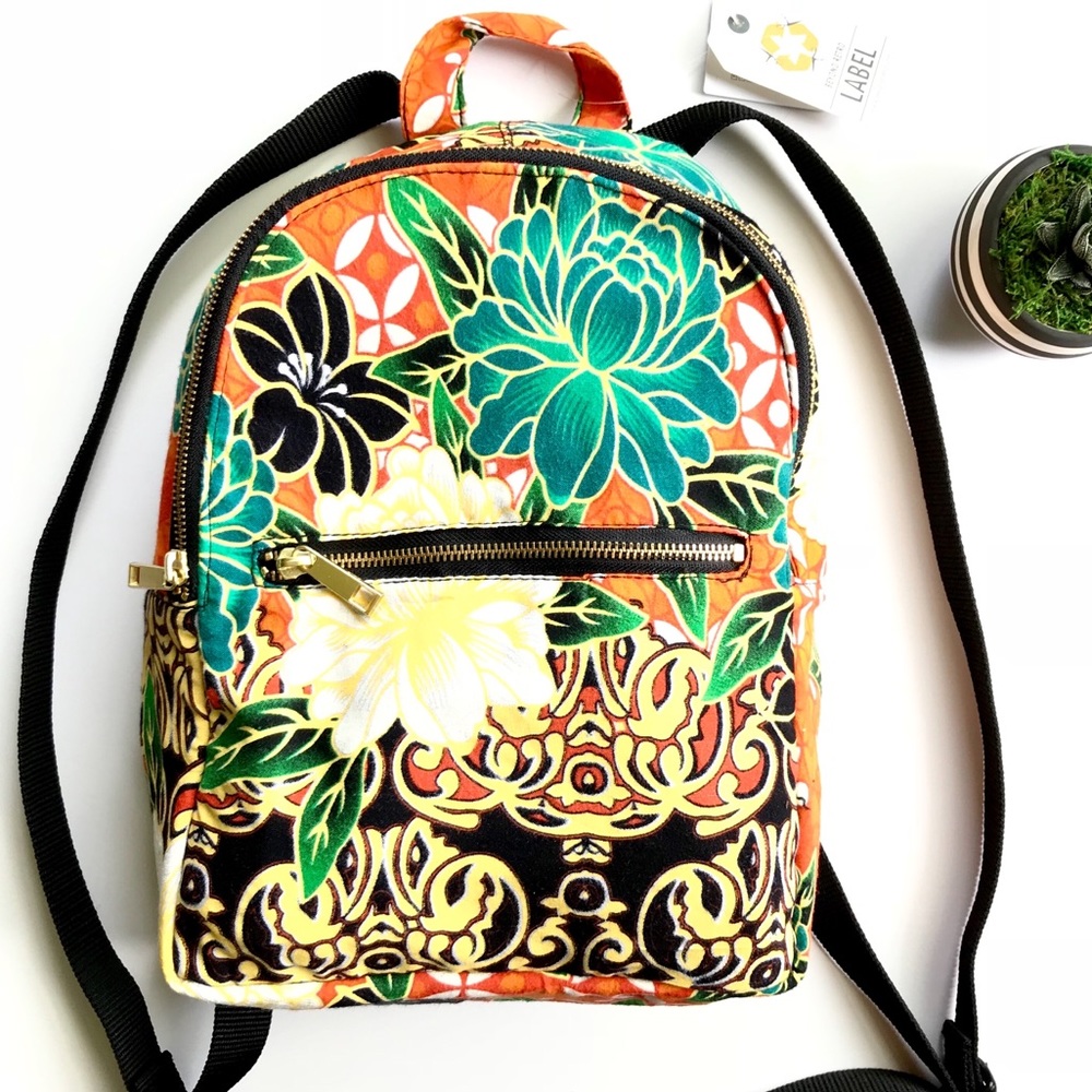UO Floral Peonies Tapestry Recycled Eco Backpack